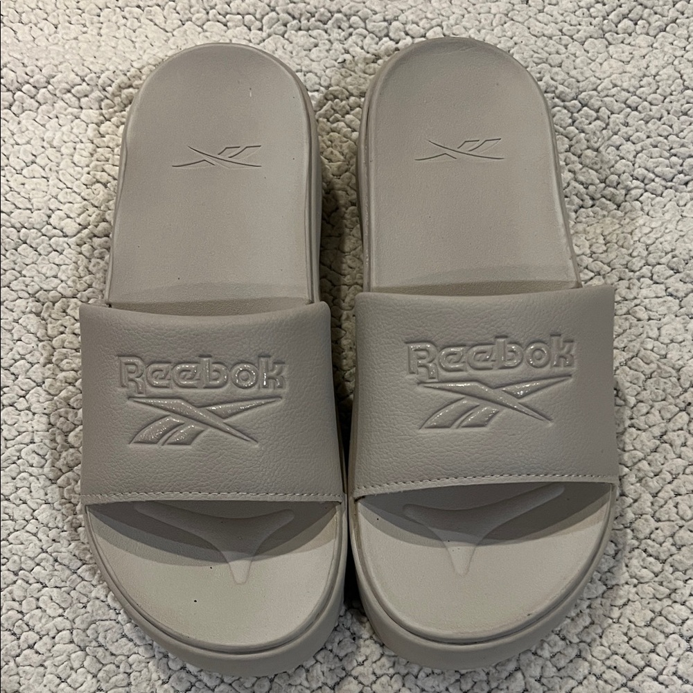 Reebok Slide Sandals in Light Taupe